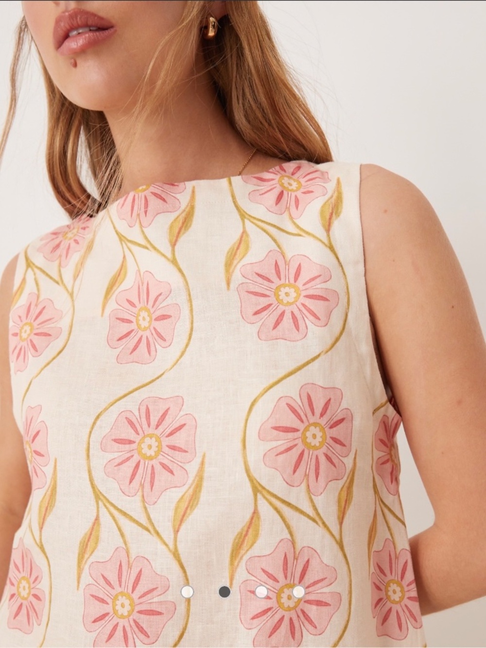 VRG GRL aftersun bloom floral linen shift dress in multi - Picture 2 of 5